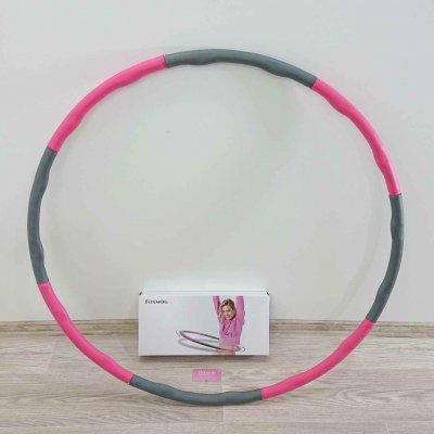 Bydlení M.S. Masážní obruč Hula hop růžovo-šedá, 75 - 95 cm – Sleviste.cz