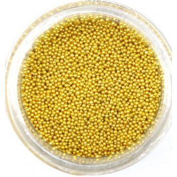 Perličky / skleněné kuličky do pryskyřice 40 g Barva: Zlatá