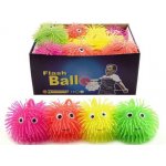 Míček na gumě chlupatý svítící 10cm asst 4 barvy 24 v boxu – Sleviste.cz