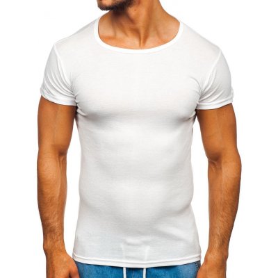 Bolf Bílé pánské tričko bez potisku NB003 – Zboží Mobilmania