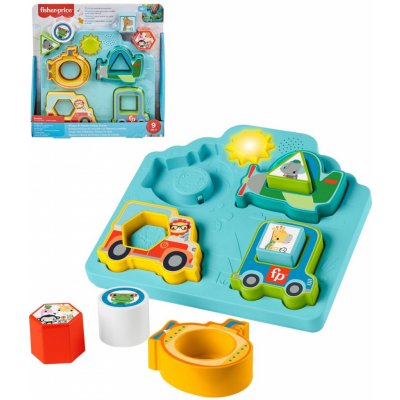 Fisher Price Baby puzzle dopravní prostředky pro miminko Světlo Zvuk 25hrp31