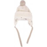 Vlnka dětská čepice s bambulí bílá – Zboží Mobilmania