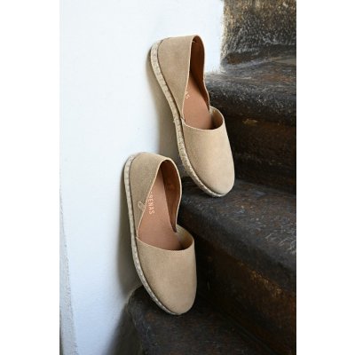 SVĚTLE BÉŽOVÉ DÁMSKÉ KOŽENÉ ESPADRILKY VERBENAS Carmen – Hledejceny.cz