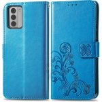 VSECHNONAMOBIL 65647 ART FLOWER S Peněženkový kryt Nokia G42 5G modrý – Zboží Živě