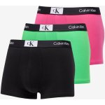 Calvin Klein 96 Cotton St Trunk 3-Pack Island Green/ Black/ Fuschia Rose – Hledejceny.cz