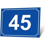Domovní číslo - Plechová cedulka, modrá Plechová cedulka - Domovní číslo, modrá, 300 x 200 mm, Kód: 26384 – Zboží Mobilmania