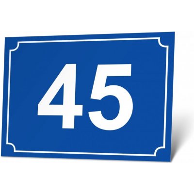 Domovní číslo - Plechová cedulka, modrá Plechová cedulka - Domovní číslo, modrá, 300 x 200 mm, Kód: 26384 – Zboží Mobilmania