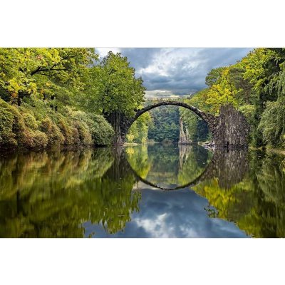 Dimex MS-5-0060 vliesová fototapeta na zeď Krajina s obloukovým mostem rozměry 375 x 250 cm