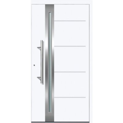 Solid Elements Vchodové dveře Superior, 90 L, 1000 × 2100 mm, hliník, levé, bílé, prosklené ACZ2001 – Zboží Mobilmania