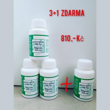 Petr Vácha Gotu Kola 200 mg + Brahmi Bacopa 200 mg 100 tablet Akce 3 + 1 400 tablet