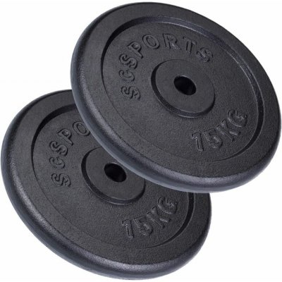SCSports 10002969 sada litinových kotoučů 2 x 15 kg 30 kg 30/31 mm – Hledejceny.cz