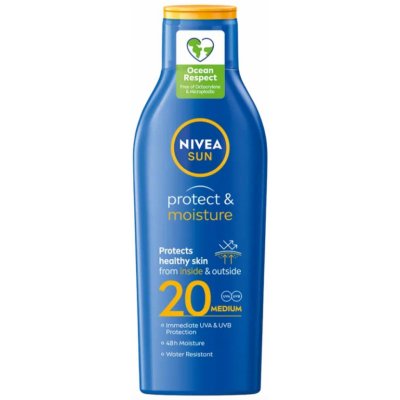 Nivea Sun Protect & Moisture hydratační mléko na opalování SPF20 200 ml – Zboží Mobilmania