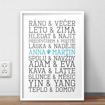 Svatební dar - obraz zamilovaných, nerozlučná dvojka - Varianta 3 – Hledejceny.cz