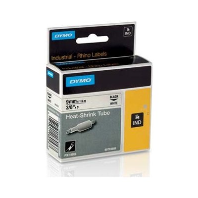 Dymo Rhino 18053, S0718280, 9mm x 1,5m černý tisk / bílý podklad, originální páska – Zboží Živě