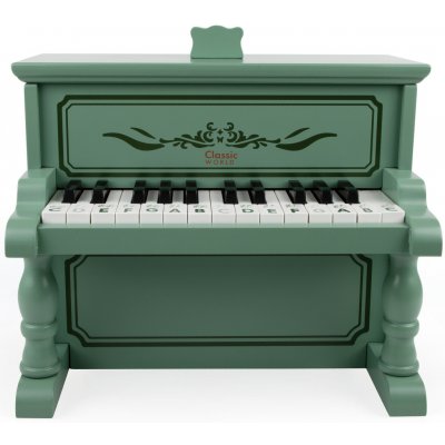 CLASSIC WORLD DŘEVĚNÉ PIANO NÁSTROJ VINTAGE UČEBNÍ KNÍŽKA – Zboží Dáma