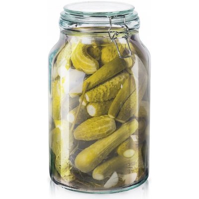 Vilde Skleněná zavařovací sklenice čirá se silikonovým těsněním 4,2 l – Zboží Mobilmania