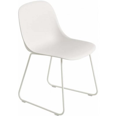 Muuto Fiber Side Chair Sled Base bílá