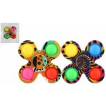 Teddies Spinner s bubble pops plast 8cm 3 barvy na kartě – Zboží Dáma