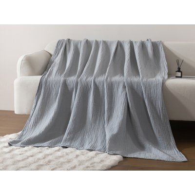 Xpose Mušelín deka SENA Premium světle šedá 140x200 – Zboží Dáma