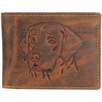 Greenburry Kožená peněženka 1705 Dog 25 hnědá
