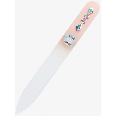 Preciosa Skleněný pilník s českým křišťálem malý růžový – Zboží Dáma