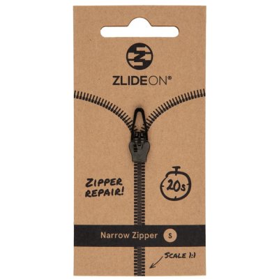 Opravný jezdec ZlideON pro úzké zipy - S Barva: Černá – Zboží Dáma