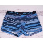 Wolf chlapecké boxerky trenkoslipy modré žíhané – Zboží Mobilmania