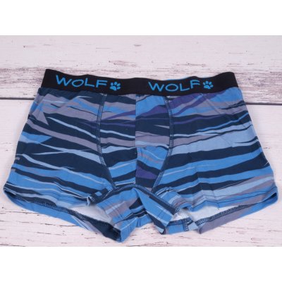 Wolf chlapecké boxerky trenkoslipy modré žíhané – Zboží Mobilmania