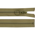 Kostěný zip No 3 délka 60 cm s kroužkem, malé, 263 zelená khaki – Hledejceny.cz