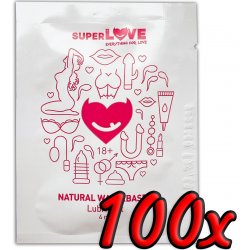 SuperLove Natural Waterbased Lubricant 4 ml 100 pack
