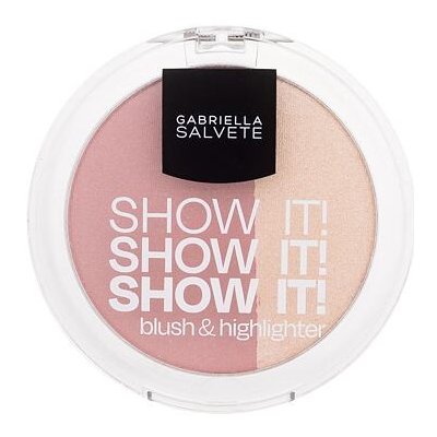 Gabriella Salvete Show It! Blush & Highlighter kompaktní tvářenka s rozjasňovačem 02 9 g