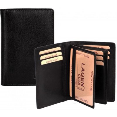 Lagen kožené pouzdro na doklady V-60 černé – Zboží Živě