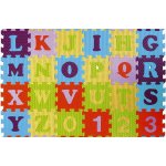 Baby Great puzzle soft koberec na zerm 90x90cm číslice a písmena 36 ks – Hledejceny.cz