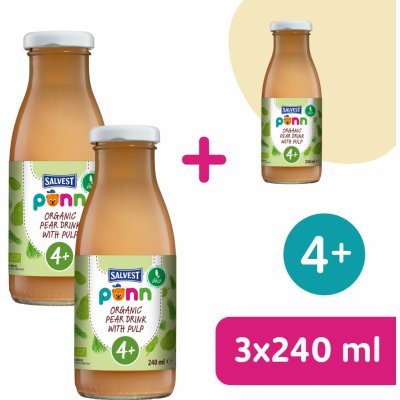 Salvest Põnn BIO Hrušková šťáva s dužinou 240 ml – Sleviste.cz