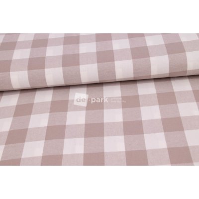 de-park Flanel - Kostka - mocca – Sleviste.cz