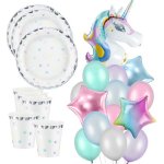 MojeParty Party set Unicorn stars pro 6 osob s balónky – Zboží Dáma
