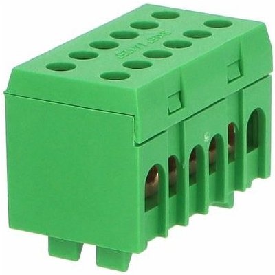 Eleman 1001201 8+4 PE (8x16mm2,4x25mm2) rozbočovací blok, dvouřadý na DIN lištu zelený max 130A/690V /2020240/ – Hledejceny.cz