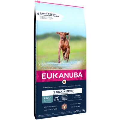 Eukanuba Grain Free Adult All breeds zvěřina 12 kg – Hledejceny.cz
