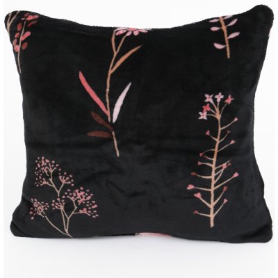 MKLuzkoviny.cz mikroplyš Exclusive Vlčí máky černé 40 x 40 cm – Zboží Dáma