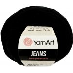 YarnArt Jeans 53 černá – Zboží Dáma