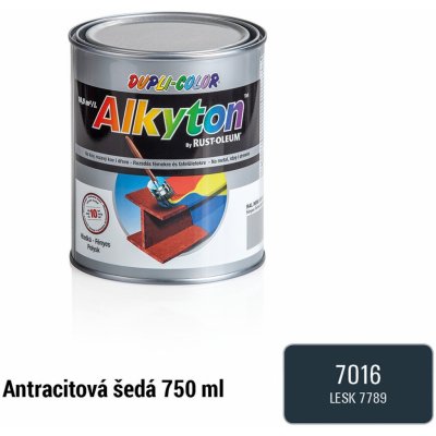 Alkyton hladký lesklý RAL 7016 antracitová šedá 0,75 l – Hledejceny.cz