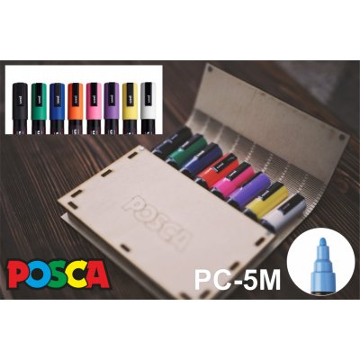 Uni PC-5M Posca 8 ks mix barev – Zboží Mobilmania