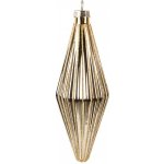 Clayre & Eef Zlatá skleněná špičatá ozdoba baňka s vroubky Ø 5*15 cm – Hledejceny.cz