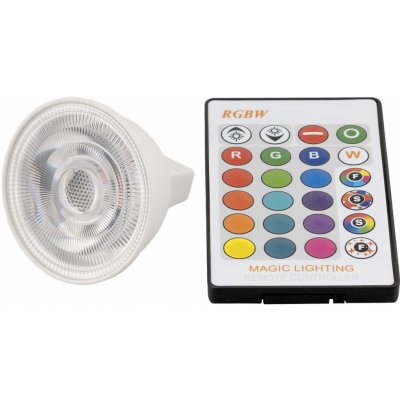 LED žárovka RGBW MR16 3W 60° RGB + Studená bílá – Hledejceny.cz