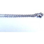 řetízek s karabinkou, 450 x 2,5 mm, barva stainless steel – Zbozi.Blesk.cz