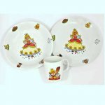 Český porcelán Dětská jídelní souprava Princezna 3 dílná – Zboží Mobilmania