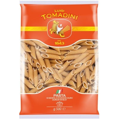 Tomadini semolinová celozrnné těstoviny Penne 0,5 kg