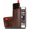 Pouzdro a kryt na mobilní telefon Apple Cadorabo Case for Apple iPhone 6 / iPhone 6S in OAKY Hnědá Umělá kůže TPU Silikonové pouzdro na mobilní telefon s přihrádkou a výsuvnými sloty na karty Ochranný kryt Bumper pouzdra