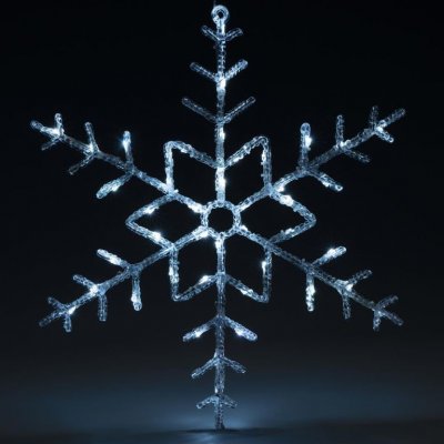 NEXOS 92049 Vánoční LED dekorace sněhová vločka 42 LED 55 cm