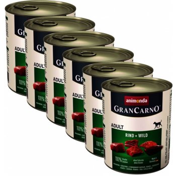 Animonda Gran Carno Original Adult hovězí maso a zvěřina 6 x 0,8 kg